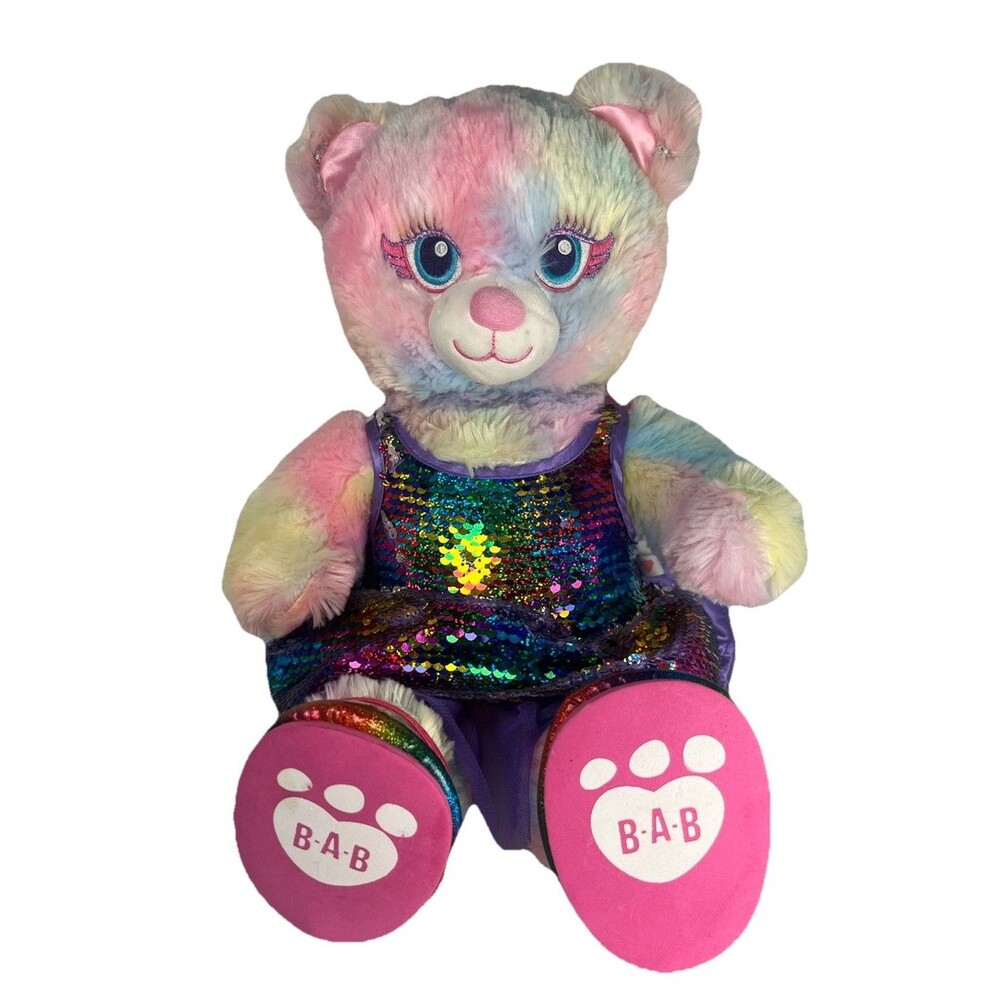 Build A Bear Fairy Plush Butterfly Wings TieDye Pink Sparkling Outfit 17’ Toy